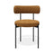 Lot de 2 chaises ADELE tissu bouclette pieds noir