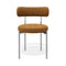 Lot de 2 chaises ADELE tissu bouclette pieds chrome
