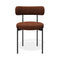 Lot de 2 chaises ADELE tissu bouclette pieds noir