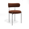 Lot de 2 chaises ADELE tissu bouclette pieds chrome