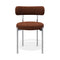 Lot de 2 chaises ADELE tissu bouclette pieds chrome