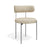 Lot de 2 chaises ADELE tissu tramé à motifs pieds chrome