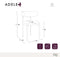 Lot de 2 chaises ADELE tissu tramé à motifs pieds chrome