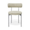 Lot de 2 chaises ADELE velours tramé pieds chrome