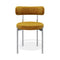Lot de 2 chaises ADELE velours tramé pieds chrome