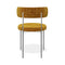 Lot de 2 chaises ADELE velours tramé pieds chrome