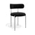Lot de 2 chaises ADELE velours tramé pieds chrome