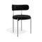 Lot de 2 chaises ADELE velours tramé pieds chrome