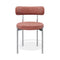 Lot de 2 chaises ADELE velours tramé pieds chrome