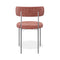 Lot de 2 chaises ADELE velours tramé pieds chrome