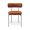 Lot de 2 chaises ADELE velours tramé pieds chrome