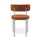 Lot de 2 chaises ADELE velours tramé pieds chrome