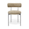 Lot de 2 chaises ADELE velours tramé pieds chrome