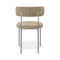 Lot de 2 chaises ADELE velours tramé pieds chrome
