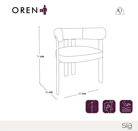 Lot de 2 petits fauteuils OREN velours chenillé