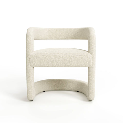 Lot de 2 chaises KLAY bouclette crème