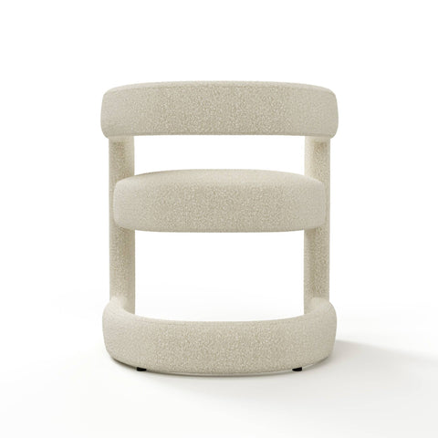 Lot de 2 chaises KLAY bouclette crème