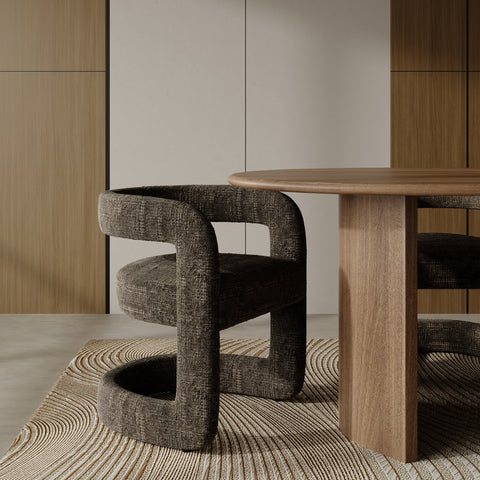 Lot de 2 chaises KLAY velours tramé