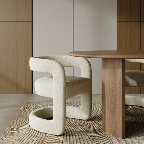 Lot de 2 chaises KLAY velours tramé