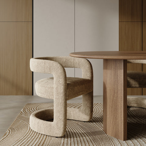 Lot de 2 chaises KLAY velours tramé