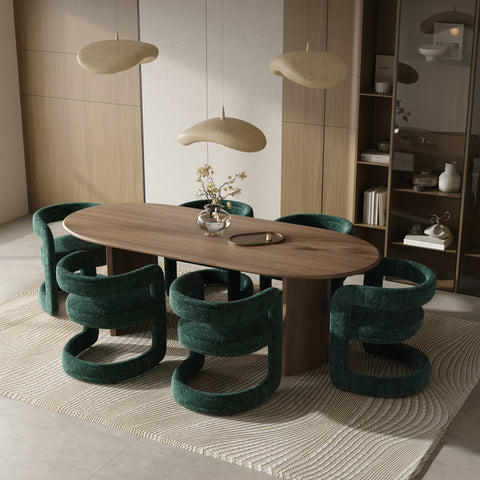 Lot de 2 chaises KLAY velours tramé