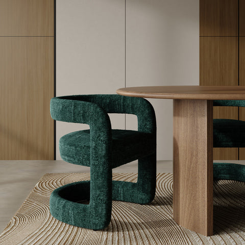 Lot de 2 chaises KLAY velours tramé