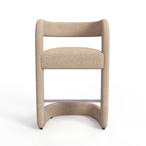 Lot de 2 tabourets KLAY velours chenillé