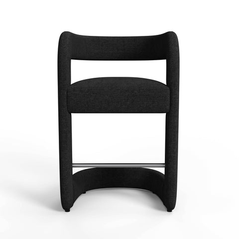 Lot de 2 tabourets KLAY velours chenillé