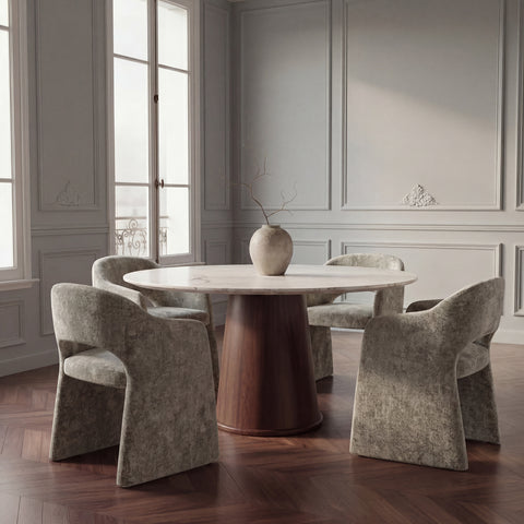 Lot de 2 petits fauteuils ARIEL velours texturé