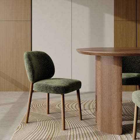 Lot de 2 chaises LEA velours texturé
