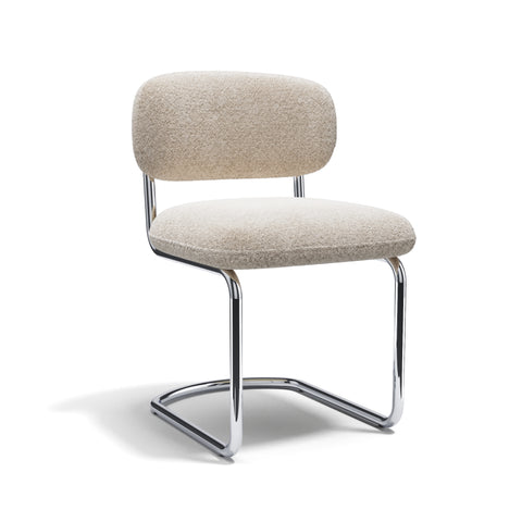 Lot de 2 chaises LISE tissu bouclette