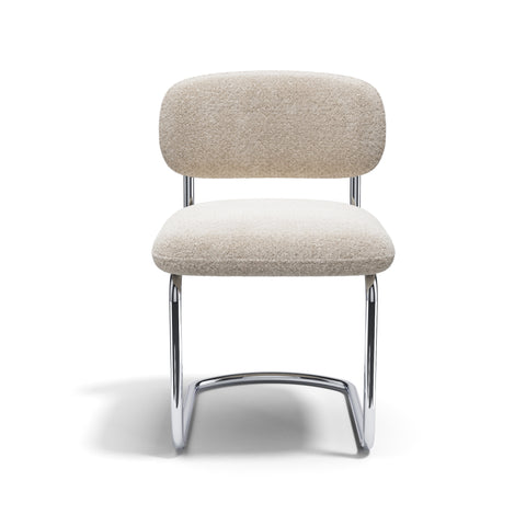 Lot de 2 chaises LISE tissu bouclette
