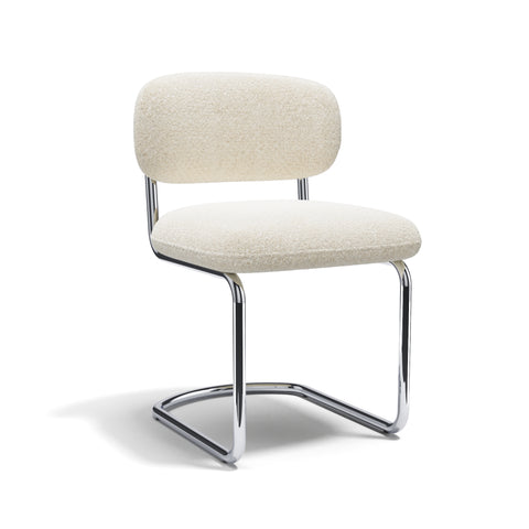 Lot de 2 chaises LISE tissu bouclette