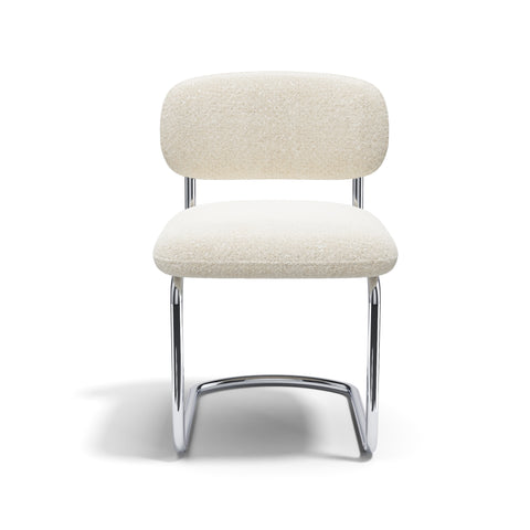 Lot de 2 chaises LISE tissu bouclette