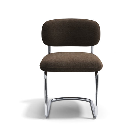 Lot de 2 chaises LISE tissu tramé toucher doux