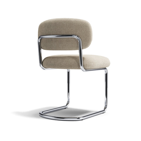 Lot de 2 chaises LISE tissu tramé toucher doux