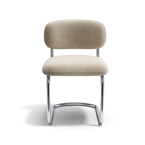 Lot de 2 chaises LISE tissu tramé toucher doux