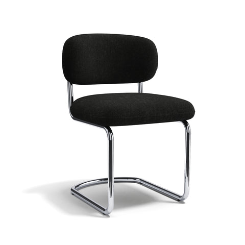 Lot de 2 chaises LISE tissu tramé toucher doux