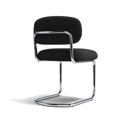 Lot de 2 chaises LISE tissu tramé toucher doux