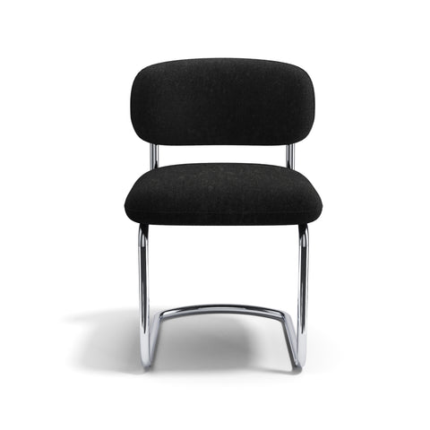 Lot de 2 chaises LISE tissu tramé toucher doux