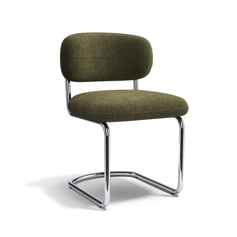 Lot de 2 chaises LISE tissu tramé toucher doux
