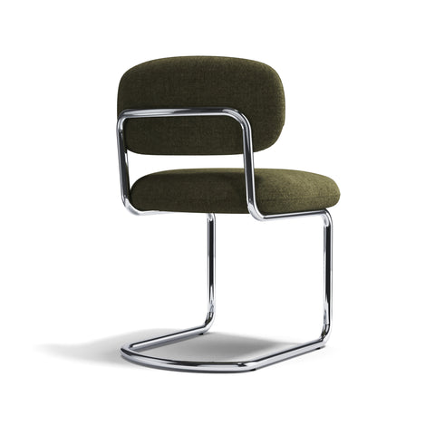 Lot de 2 chaises LISE tissu tramé toucher doux