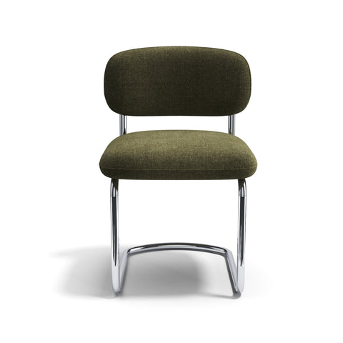 Lot de 2 chaises LISE tissu tramé toucher doux