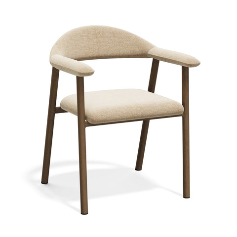 Lot de 2 chaises HUDSON velours chenillé pieds chêne foncé