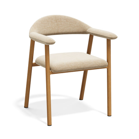 Lot de 2 chaises HUDSON velours chenillé pieds chêne
