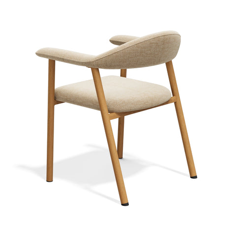 Lot de 2 chaises HUDSON velours chenillé pieds chêne