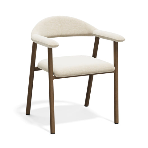 Lot de 2 chaises HUDSON velours chenillé pieds chêne foncé