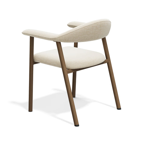 Lot de 2 chaises HUDSON velours chenillé pieds chêne foncé