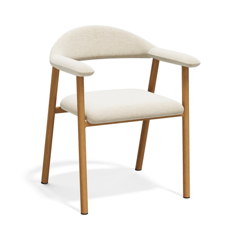Lot de 2 chaises HUDSON velours chenillé pieds chêne