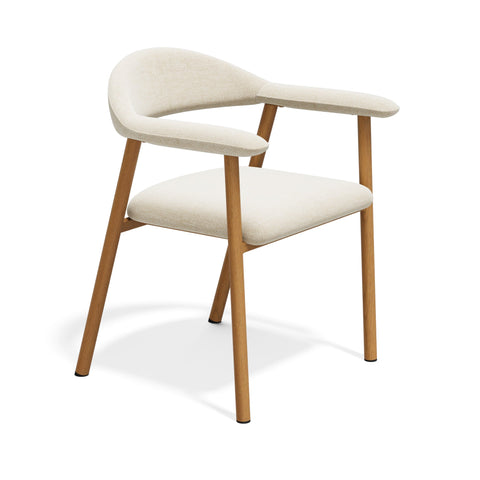 Lot de 2 chaises HUDSON velours chenillé pieds chêne